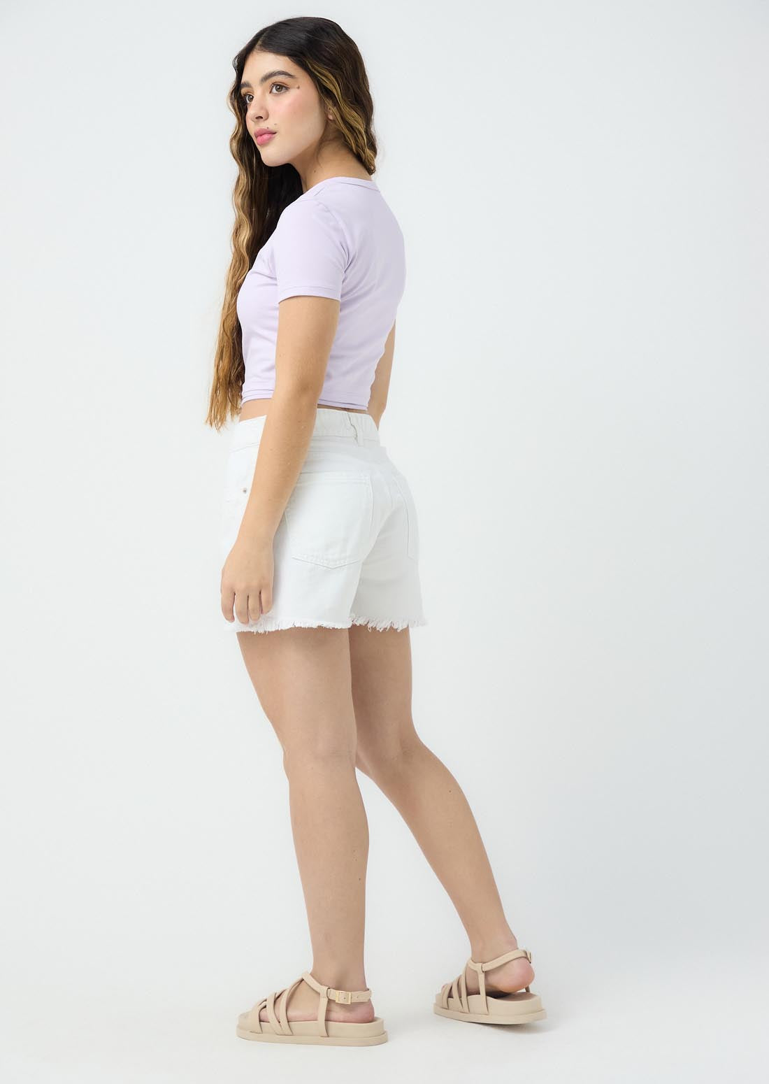 Short blanco fondo entero para jóvenes