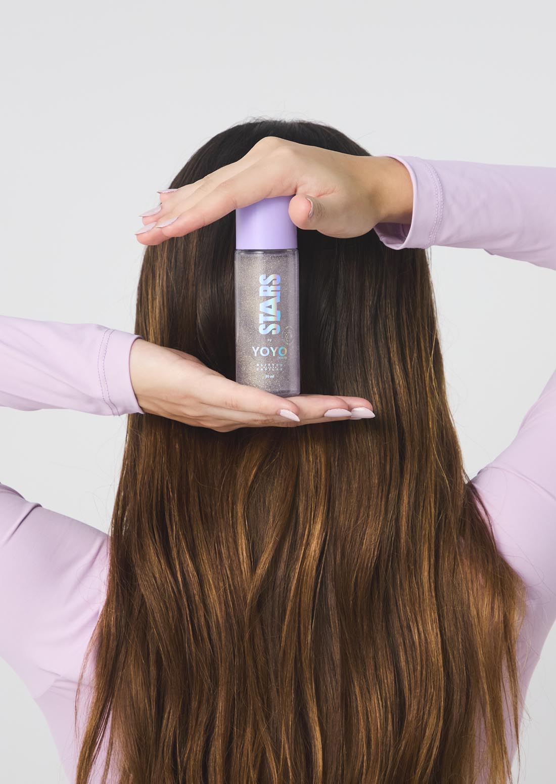 Splash lila con glitter