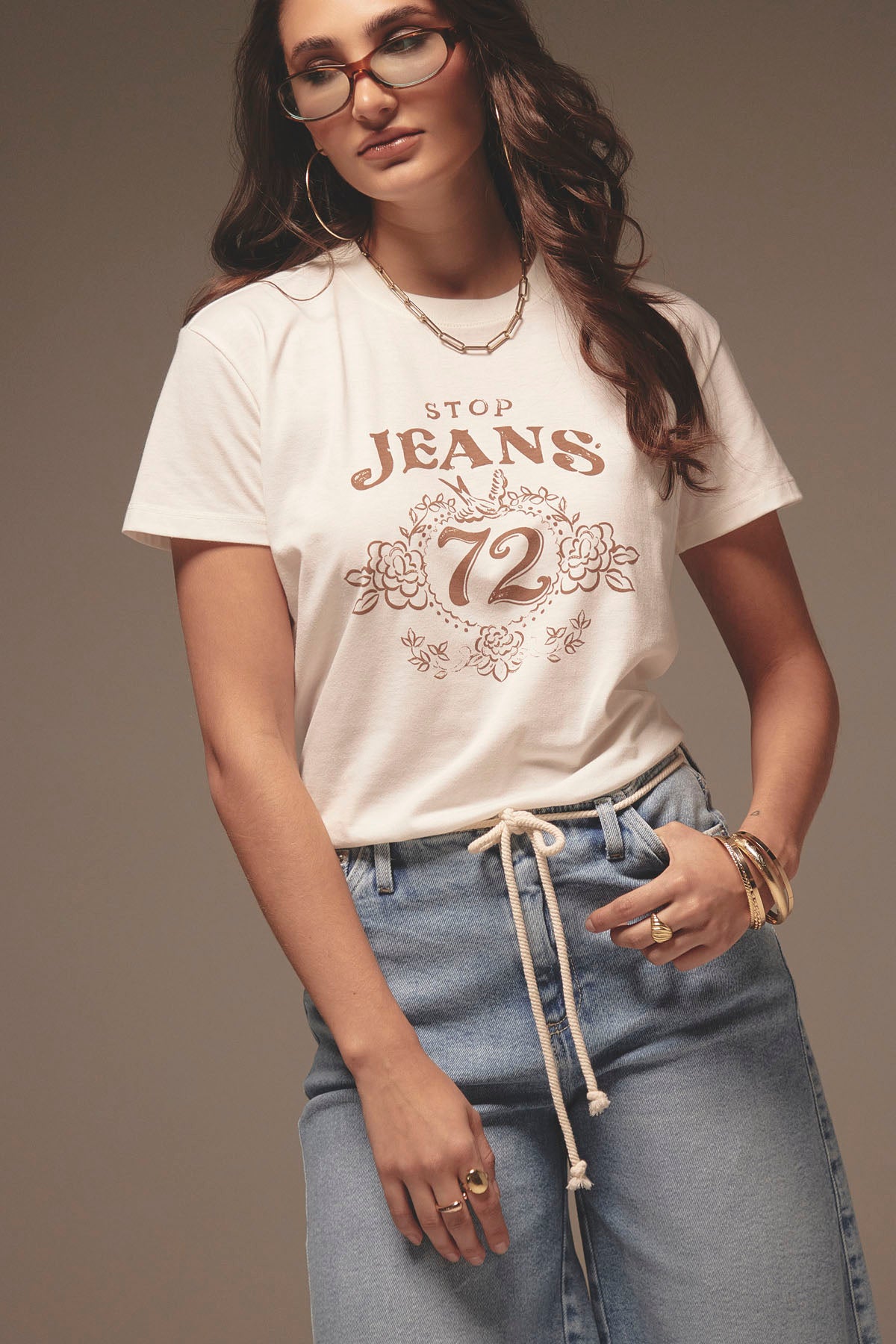 Camiseta mkarfil de manga corta para mujer