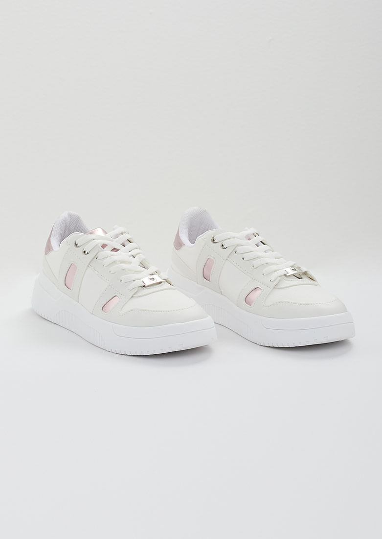 Tenis blancos con bloques para adolescentes