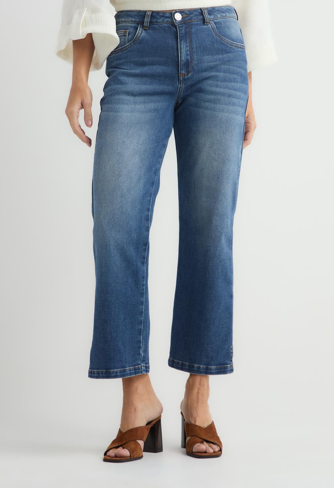 Jean vaquero medio oscuro para mujer