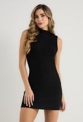 Vestido negro tejido para mujer