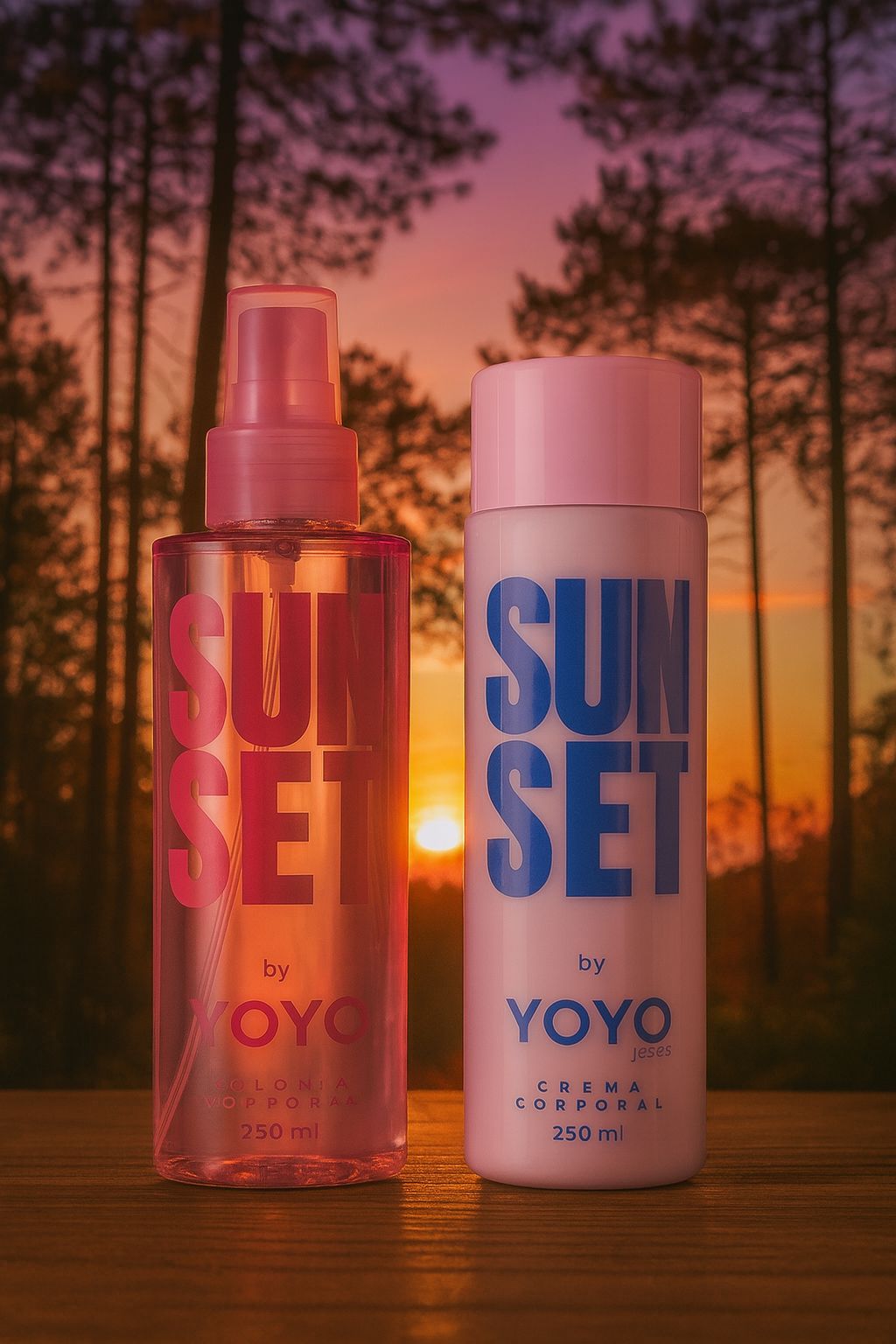 Kit de cosmeticos rosa SUNSET