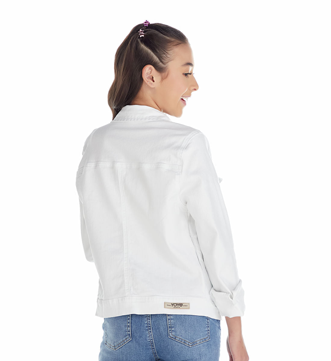 Chaqueta blanca fondo entero para niñas